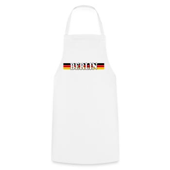 Berlin German Flag Headband - Cooking Apron - white - Front - AI Model Male 185 dark (185cm)