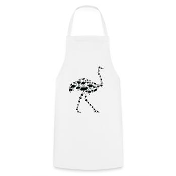 Autruche Faune Afrique Autruche Silhouette - Tablier de cuisine - blanc - Devant - AI Model Male 185 dark (185cm)