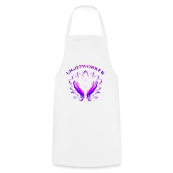 Holistic Healing Hands Lightworker Reiki - Cooking Apron - white - Front - AI Model Male 185 dark (185cm)
