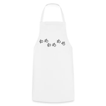 Cartoon Cats Paws - Cooking Apron - white - Front - AI Model Male 185 dark (185cm)