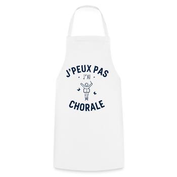 J'peux pas j'ai Chorale - Tablier de cuisine - blanc - Devant - AI Model Male 185 dark (185cm)