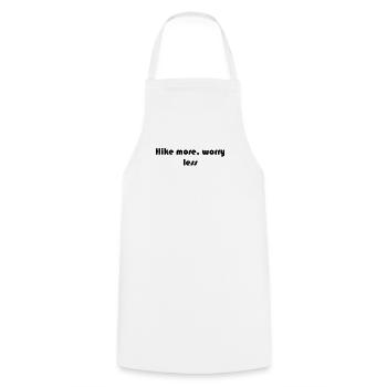 Hiking - Hike more, worry less - Cooking Apron - white - Front - AI Model Male 185 dark (185cm)