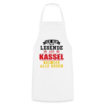 Stadt Kassel Deutschland Legende Spruch - Kochschürze - Weiß - Vorne - AI Model Male 185 dark (185cm)
