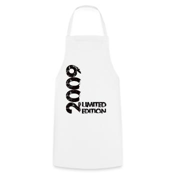 Limited Edition 2009 - Cooking Apron - white - Front - AI Model Male 185 dark (185cm)