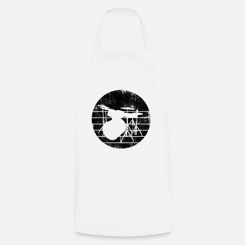 Dessin de percussion - Tablier de cuisine - blanc