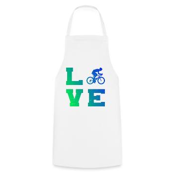 Road Bike Men Road Cycling Road Bike Road Bike - Cooking Apron - white - Front - AI Model Male 185 dark (185cm)