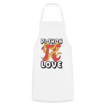 L’amour du pi-thon - Tablier de cuisine - blanc - Devant - AI Model Male 185 dark (185cm)