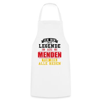 Stadt Menden Deutschland Legende Spruch - Kochschürze - Weiß - Vorne - AI Model Male 185 dark (185cm)
