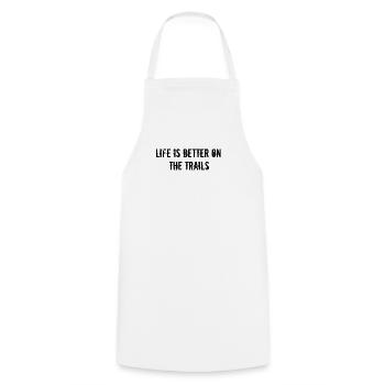 Randonnée - La vie est plus belle sur les sentiers - Tablier de cuisine - blanc - Devant - AI Model Male 185 dark (185cm)