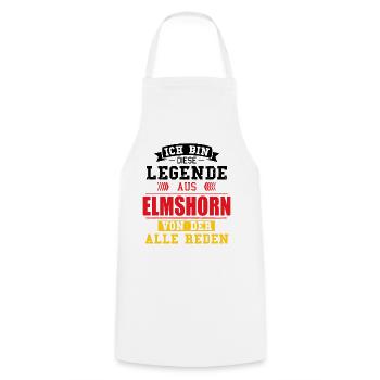 Stadt Elmshorn Deutschland Legende Spruch - Kochschürze - Weiß - Vorne - AI Model Male 185 dark (185cm)