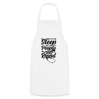 Doctor - Forget Eat And Sleep Just Heal People And - Cooking Apron - white - Front - AI Model Male 185 dark (185cm)