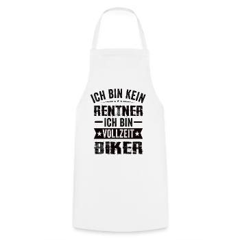 Ich Bin Kein Rentner Ich Bin Vollzeit Biker - Kochschürze - Weiß - Vorne - AI Model Male 185 dark (185cm)