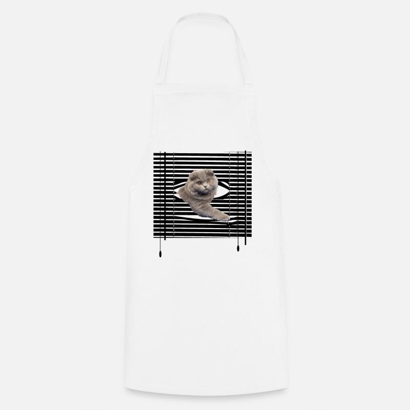 Mon chat s'évade - Tablier de cuisine - blanc