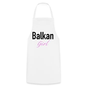Balkan Girl Majica, novi trend sa balkana - Cooking Apron - white - Front - AI Model Male 185 dark (185cm)