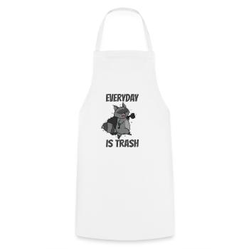 Everyday is Trash Raccoon Omnivore - Cooking Apron - white - Front - AI Model Male 185 dark (185cm)