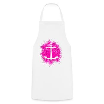 Anchor – symbol of freedom and the sea - Cooking Apron - white - Front - AI Model Male 185 dark (185cm)