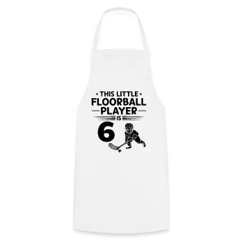 Ce petit joueur de floorball a 6 ans floorb - Tablier de cuisine - blanc - Devant - AI Model Male 185 dark (185cm)