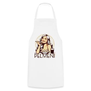 Pelmeni Yummy Gift - Cooking Apron - white - Front - AI Model Male 185 dark (185cm)