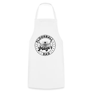 Papa joueur de floorball - Tablier de cuisine - blanc - Devant - AI Model Male 185 dark (185cm)