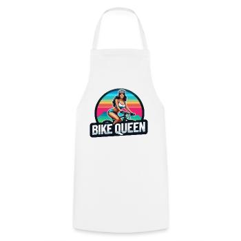 Bike Queen Sunset Cycling Design - Cooking Apron - white - Front - AI Model Male 185 dark (185cm)