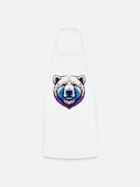 Weißer Eisbär - Kochschürze - Weiß