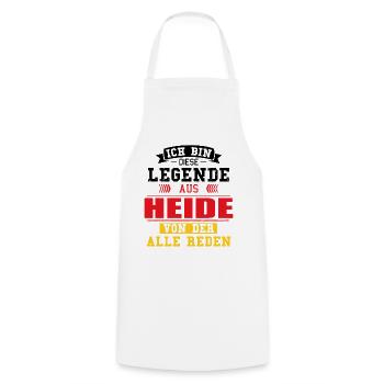 Stadt Heide Deutschland Legende Spruch - Kochschürze - Weiß - Vorne - AI Model Male 185 dark (185cm)