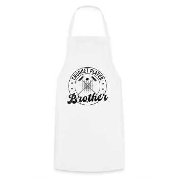 Croquet Player Brother - Croquet Game Croquet Bread - Cooking Apron - white - Front - AI Model Male 185 dark (185cm)