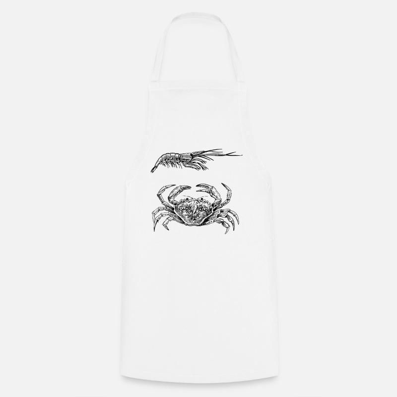 Crab & Shrimp - Shellfish Power - Cooking Apron - white