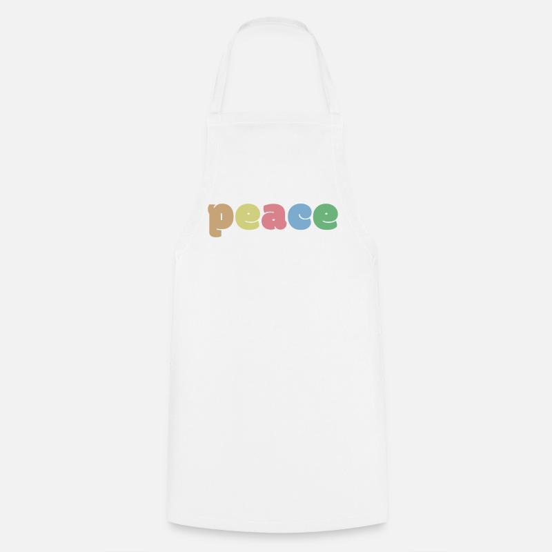 Peace Colors - Cooking Apron - white