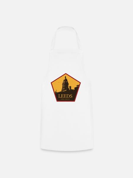 Leeds Uhrturm Silhouette - Kochschürze - Weiß