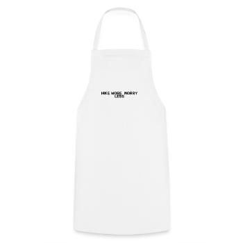 Hiking - Hike more, worry less - Cooking Apron - white - Front - AI Model Male 185 dark (185cm)