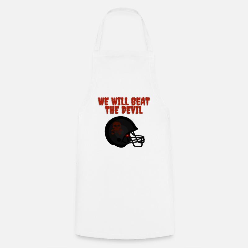Dark motivational message with skull - Cooking Apron - white