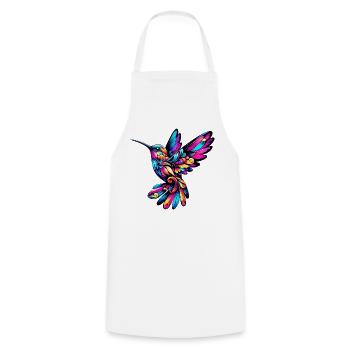 Kolibri - Kochschürze - Weiß - Vorne - AI Model Male 185 dark (185cm)