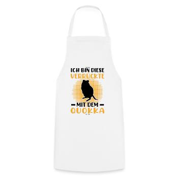 Crazy with Quokka Marsupial Quokka - Cooking Apron - white - Front - AI Model Male 185 dark (185cm)