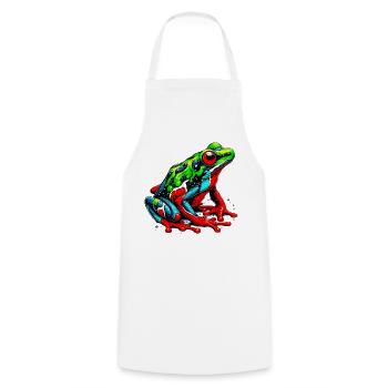Frosch - Kochschürze - Weiß - Vorne - AI Model Male 185 dark (185cm)