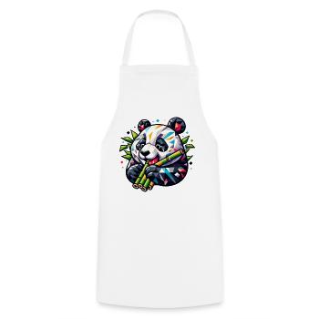 Panda - Cooking Apron - white - Front - AI Model Male 185 dark (185cm)
