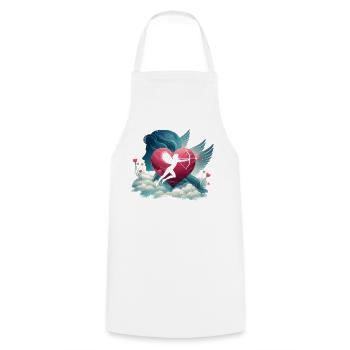 Cupid Archer Heart Artwork - Cooking Apron - white - Front - AI Model Male 185 dark (185cm)