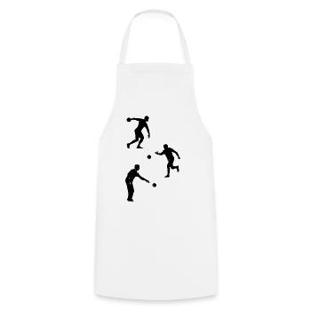 Boccia Player Silhouettes Boccia Silhouettes - Cooking Apron - white - Front - AI Model Male 185 dark (185cm)