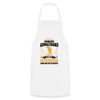 Asphalt builders don't repair road builders - Cooking Apron - white - Front - AI Model Male 185 dark (185cm)