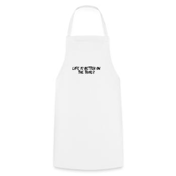 Randonnée - La vie est plus belle sur les sentiers - Tablier de cuisine - blanc - Devant - AI Model Male 185 dark (185cm)