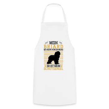 Briard nicht nur ein Hund Berger de Brie Briard - Kochschürze - Weiß - Vorne - AI Model Male 185 dark (185cm)