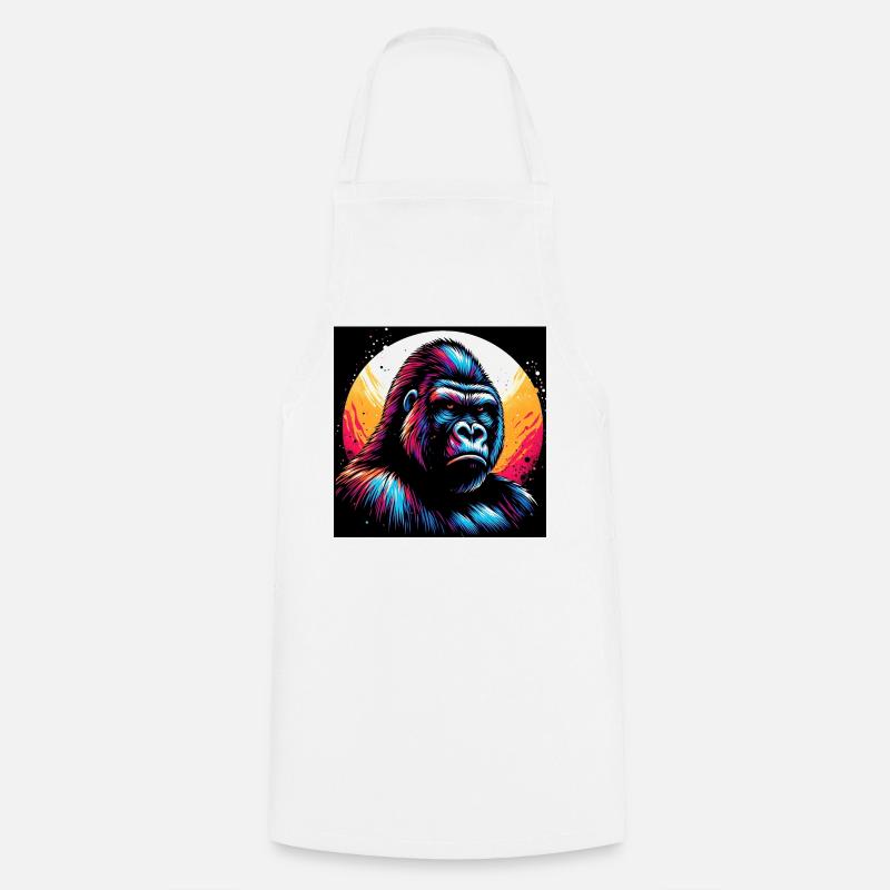 Gorilla - Kochschürze - Weiß