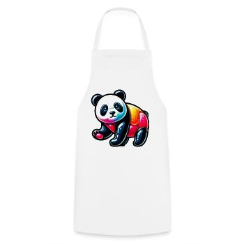 Panda - Kochschürze - Weiß - Vorne - AI Model Male 185 dark (185cm)