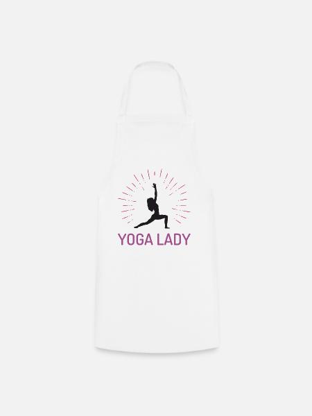 Yoga-Mädchen - Kochschürze - Weiß