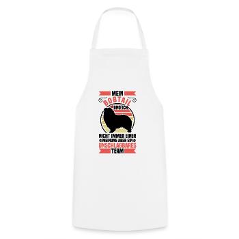 Bobtail est un chien de berger anglais imbattable - Tablier de cuisine - blanc - Devant - AI Model Male 185 dark (185cm)