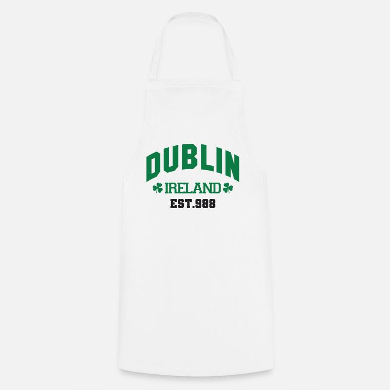 Dublin - Ireland - Cooking Apron - white