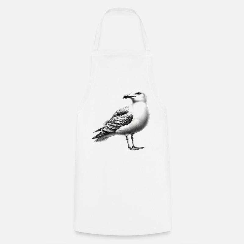 Möwe - Kochschürze - Weiß