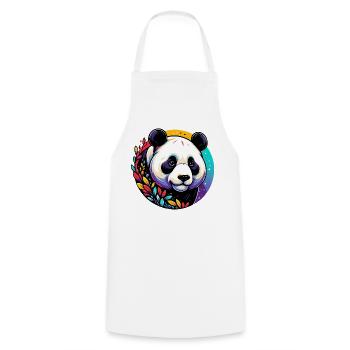 Panda - Kochschürze - Weiß - Vorne - AI Model Male 185 dark (185cm)