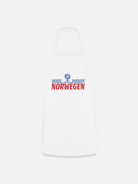 Norwegen Norge Norway Emblem - Kochschürze - Weiß