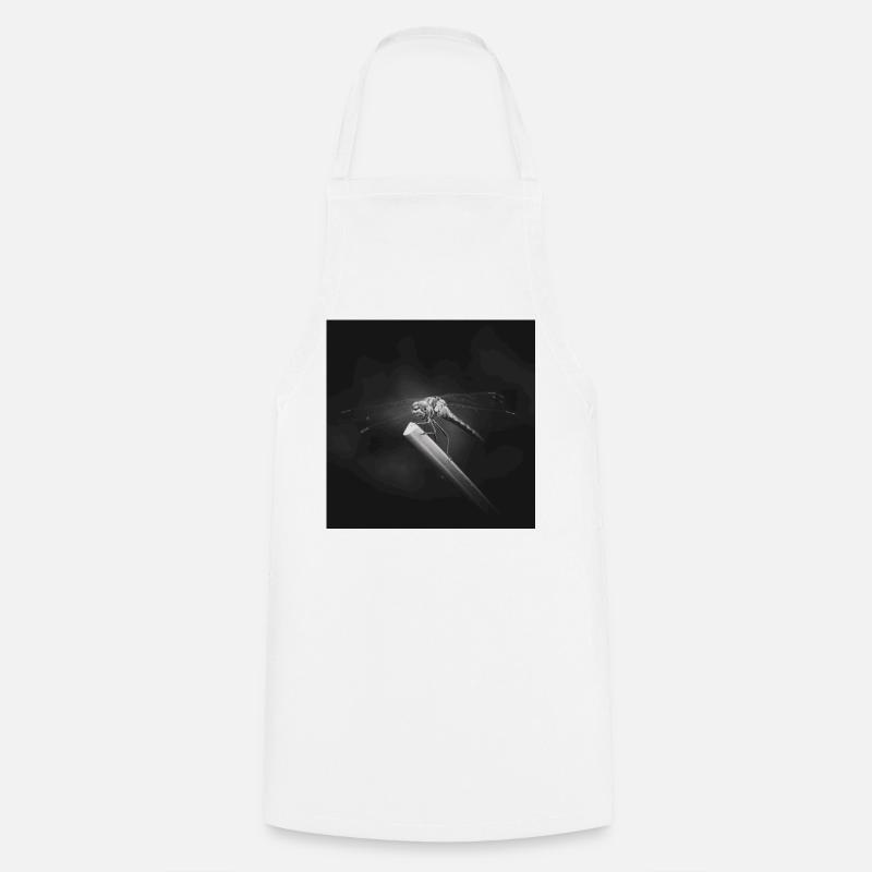 Libellule insecte gros plan affiche - Tablier de cuisine - blanc